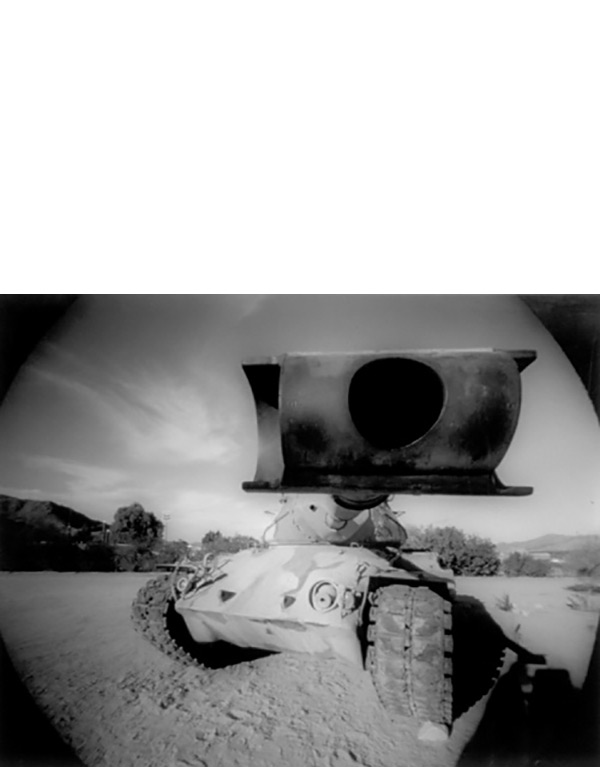 tank pinhole photograph